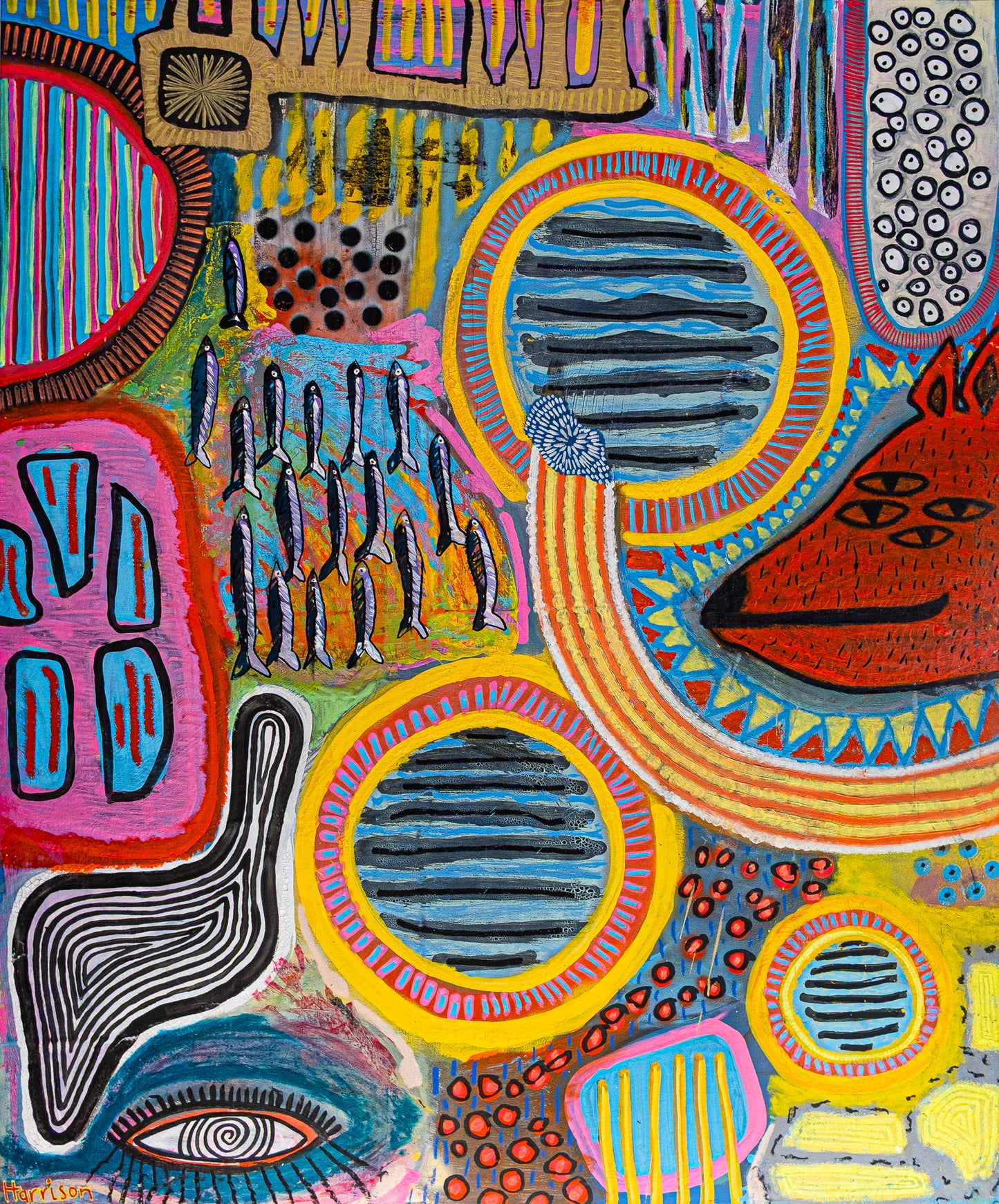 The Fish Know Too Much (Original) 140 x 169cm