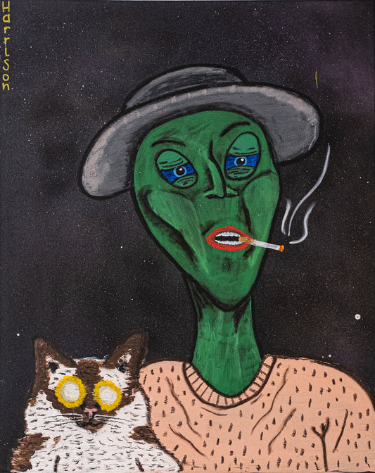 Crazy Cat Lady (Original) 60 x 70 cm