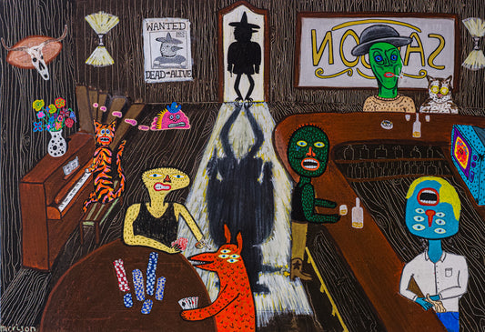 Saloon Scene (Original) 119 x 174 cm