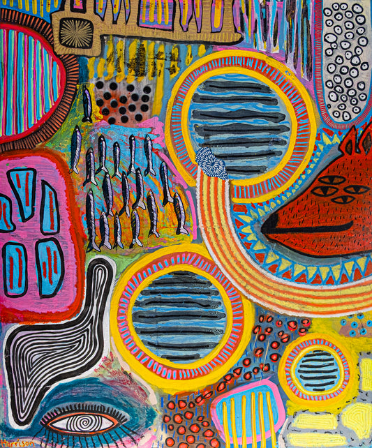 The Fish Know Too Much (Original) 140 x 169cm