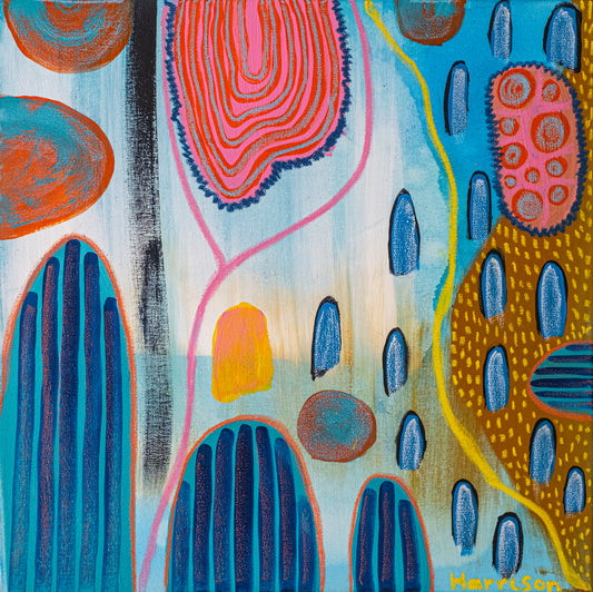 Waterfall (Original) 61 x 61 cm