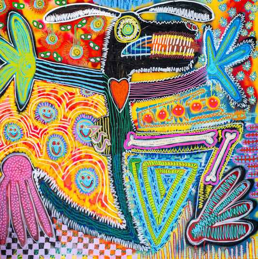 Heart Strings (Original) 168 x 168 cm