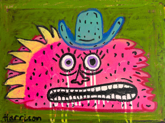 Pink CowBlob (Original) 30 x 41cm