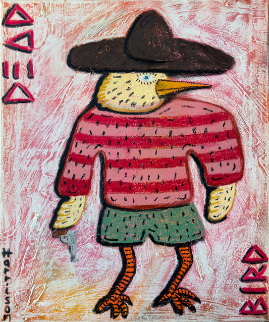 DEAD BIRD (Original) 50 x 60 cm